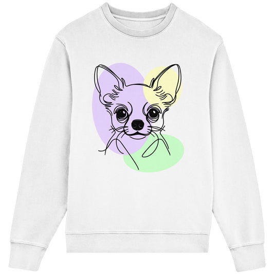 Line Art - Süßer Chihuahua (Kurzhaar) - Organic Lightweight Sweatshirt
