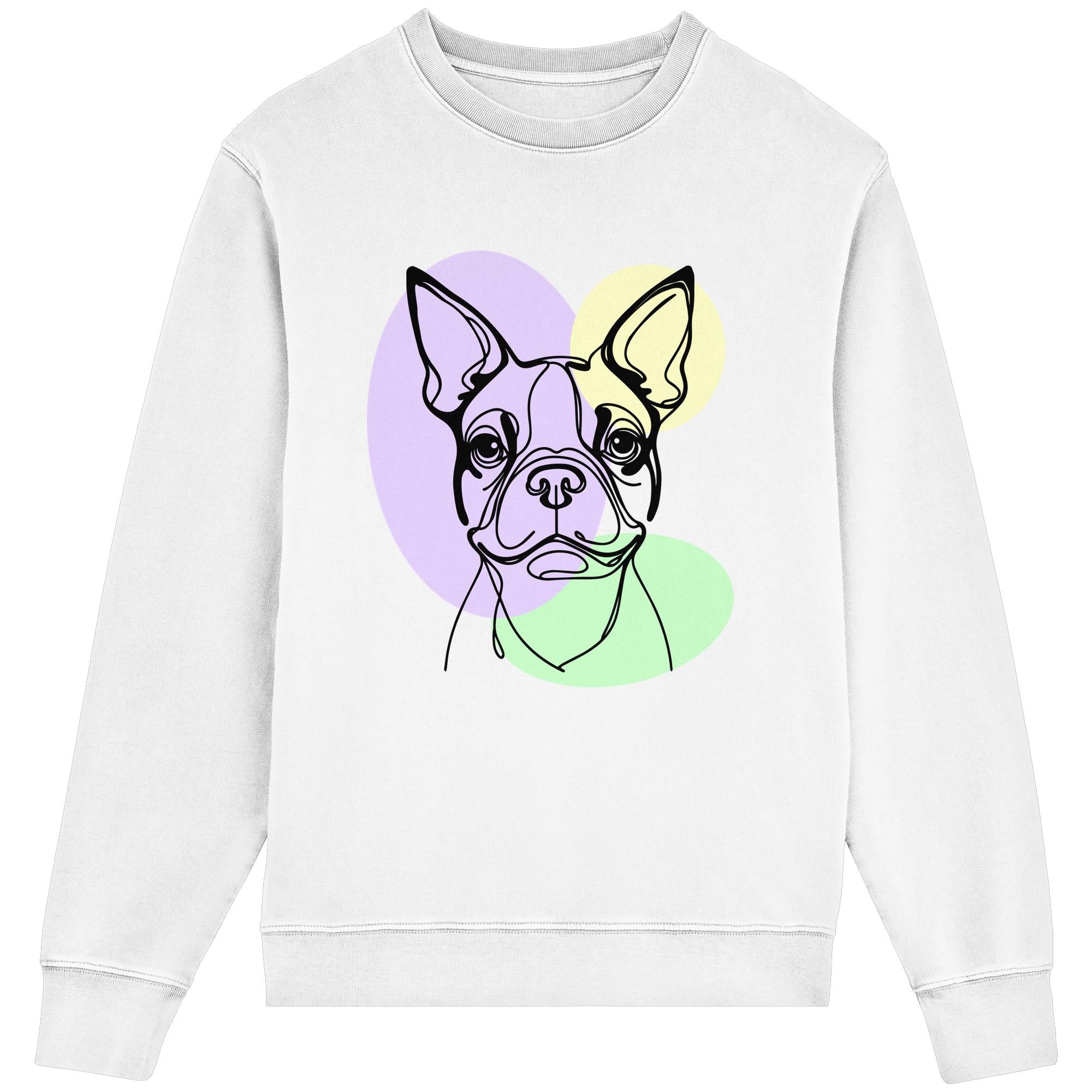Line Art - Süßer Boston Terrier - Organic Lightweight Sweatshirt