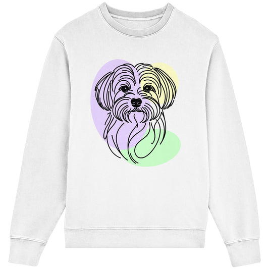 Line Art - Süßer Malteser - Organic Lightweight Sweatshirt