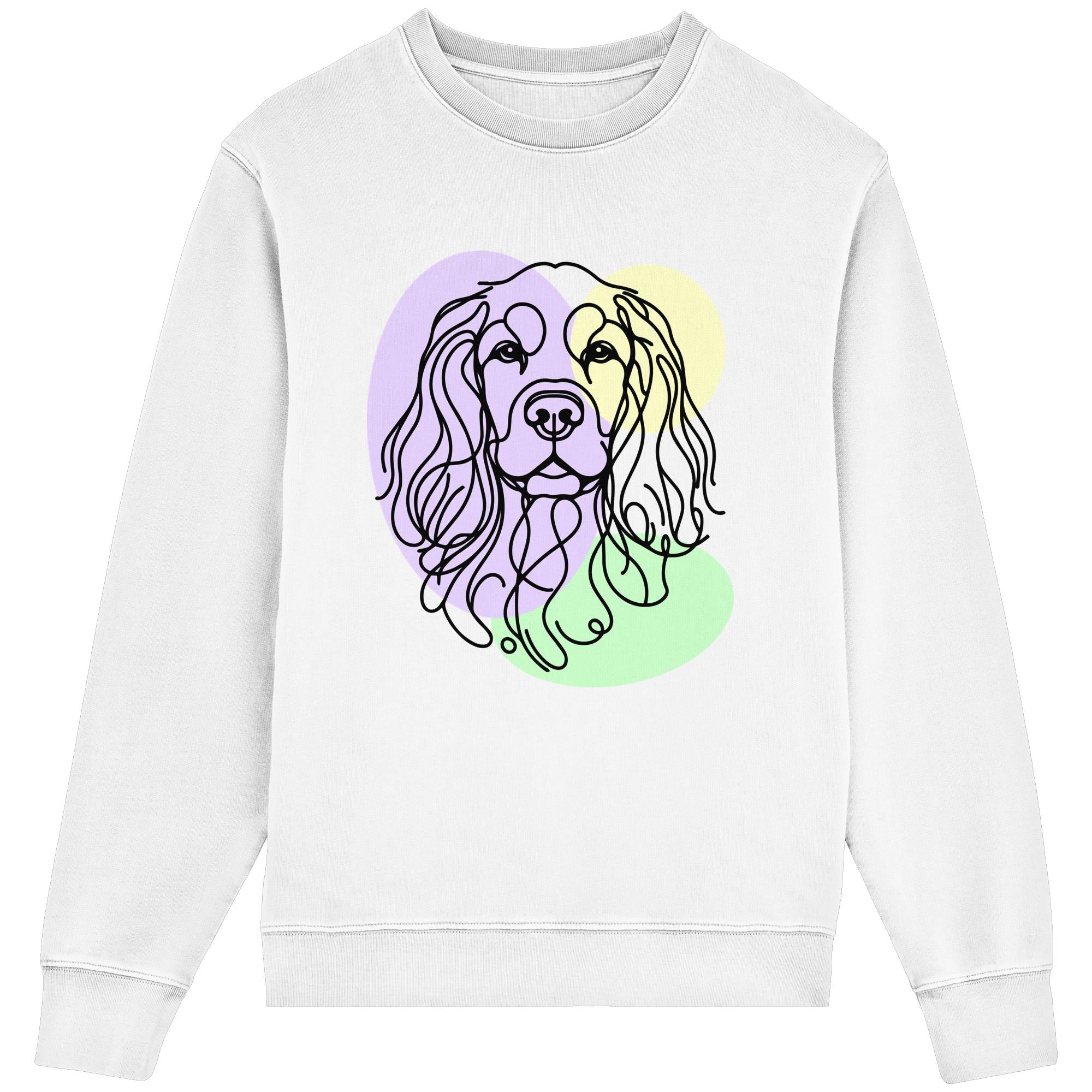 Line Art - Süßer Cocker Spaniel - Organic Lightweight Sweatshirt