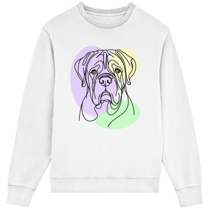 Line Art - Süße Bordeauxdogge - Organic Lightweight Sweatshirt