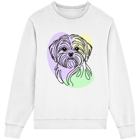 Line Art - Süßer Shih Tzu - Organic Lightweight Sweatshirt