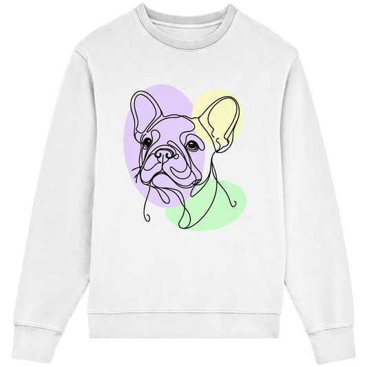 Line Art - Süße Französische Bulldogge - Organic Lightweight Sweatshirt