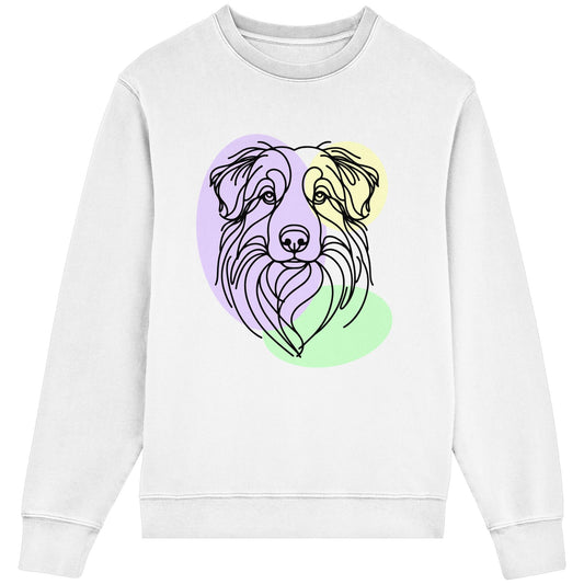 Line Art - Süßer Australian Shepherd - Organic Lightweight Sweatshirt