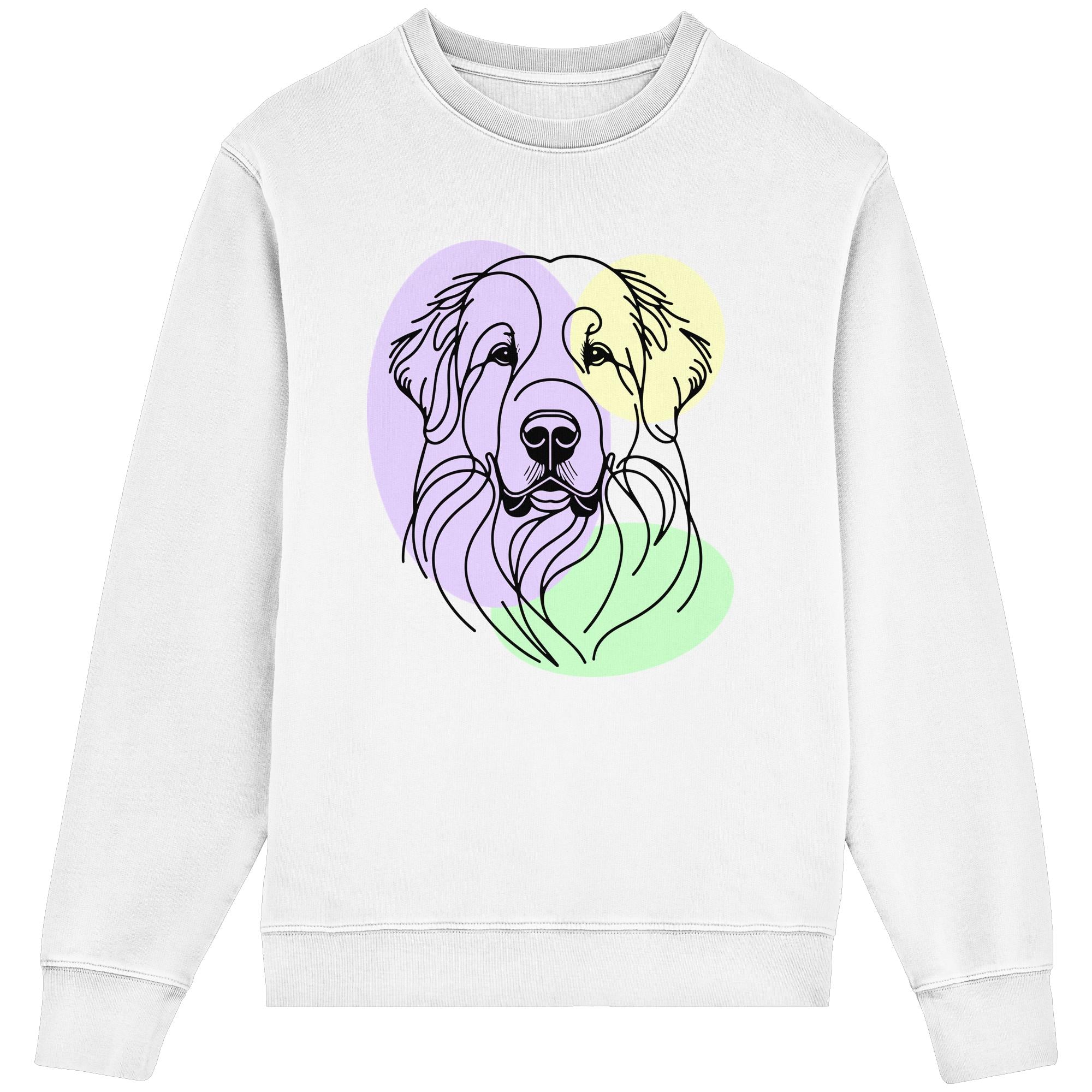 Line Art - Süßer Pyrenäenberghund - Organic Lightweight Sweatshirt