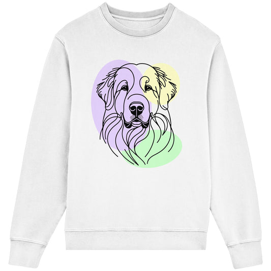 Line Art - Süßer Pyrenäenberghund - Organic Lightweight Sweatshirt