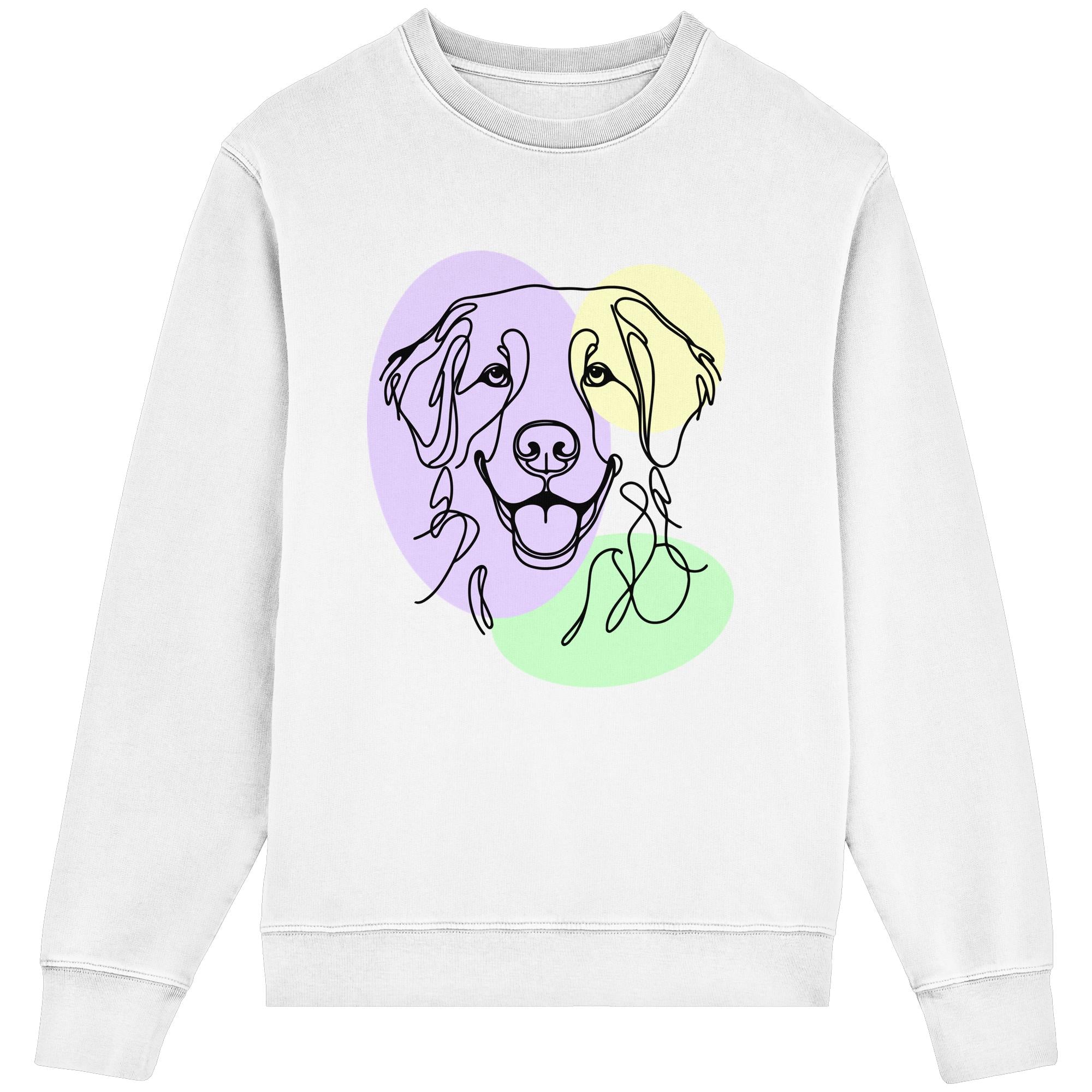 Line Art - Süßer Golden Retriever - Organic Lightweight Sweatshirt