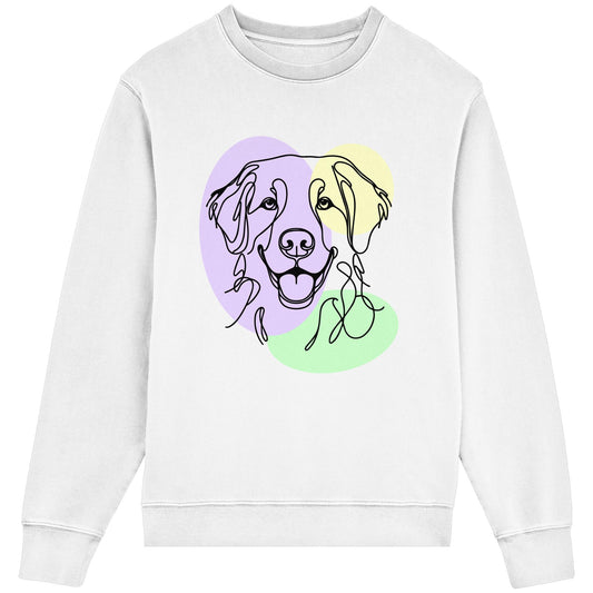 Line Art - Süßer Golden Retriever - Organic Lightweight Sweatshirt