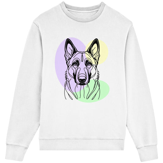 Line Art - Süßer Malinois - Organic Lightweight Sweatshirt