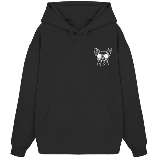 Line Art - Cooler Chihuahua (Kurzhaar) - Organic Oversize Hoodie