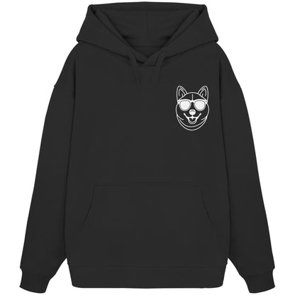 Line Art - Cooler Shiba Inu - Organic Oversize Hoodie