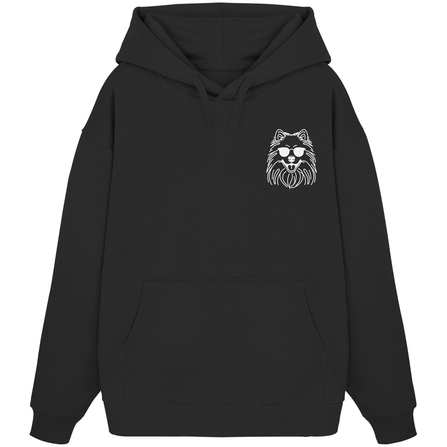 Line Art - Cooler Wolfsspitz - Organic Oversize Hoodie