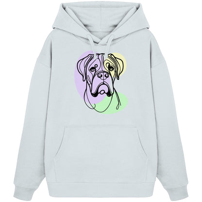 Line Art - Süßer Boxer - Organic Oversize Hoodie