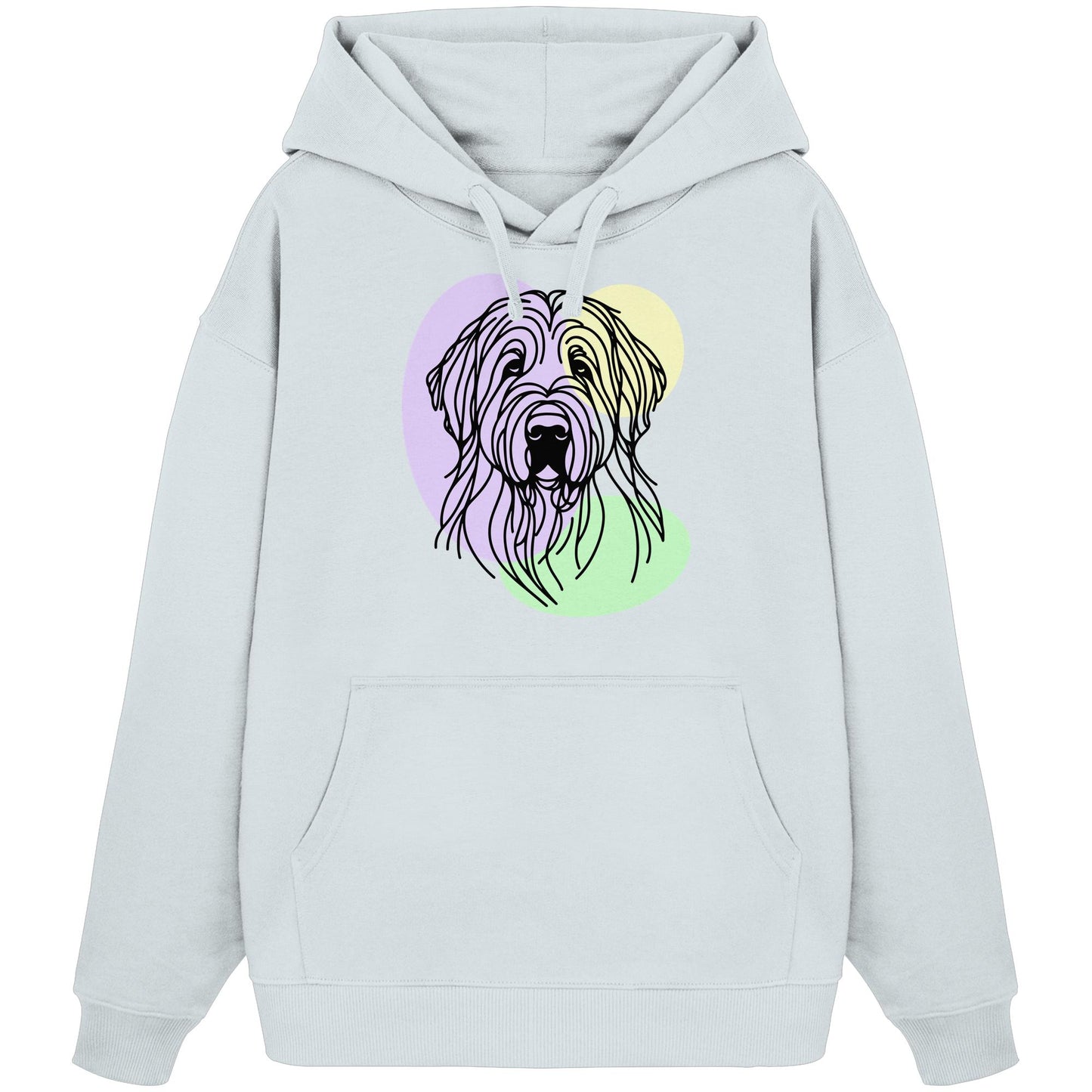Line Art - Süßer Briard - Organic Oversize Hoodie
