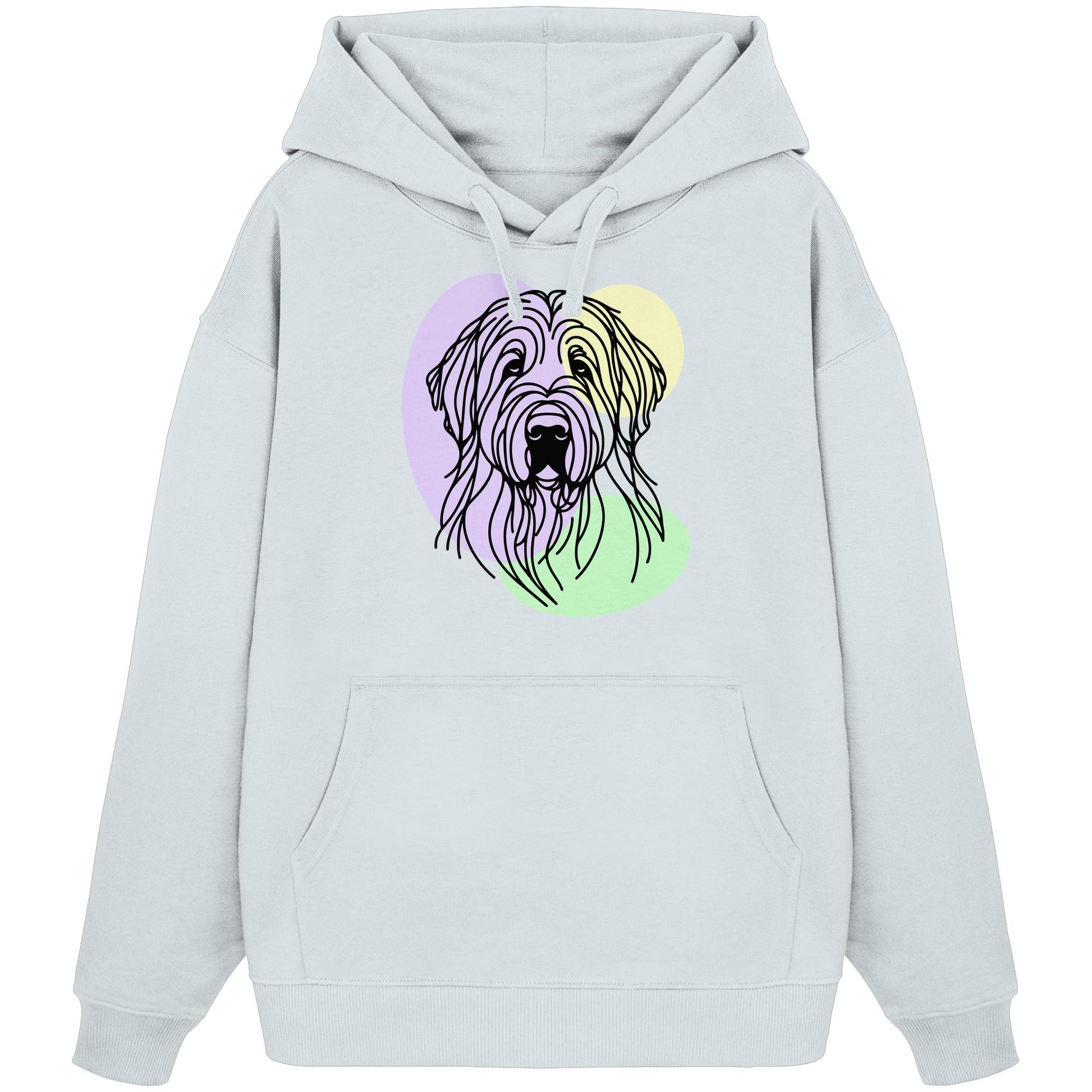 Line Art - Süßer Briard - Organic Oversize Hoodie