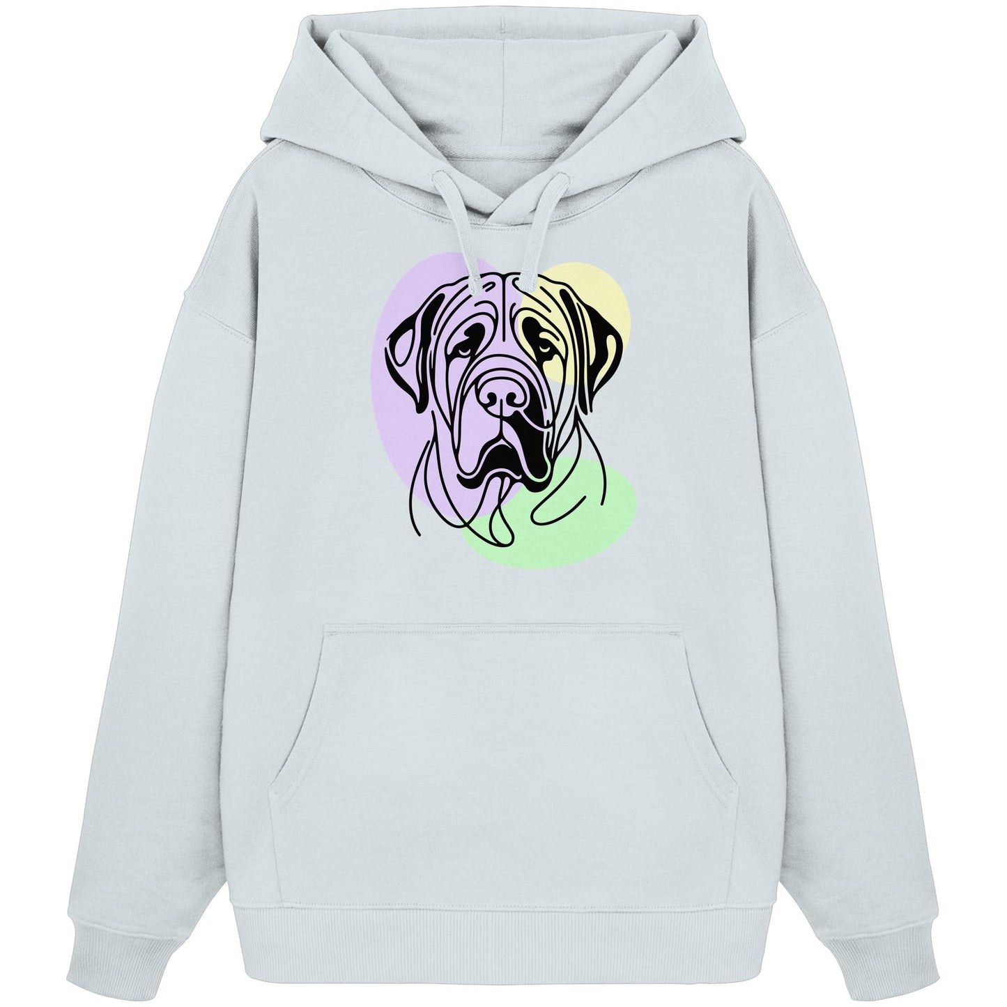 Line Art - Süßer Bullmastiff - Organic Oversize Hoodie