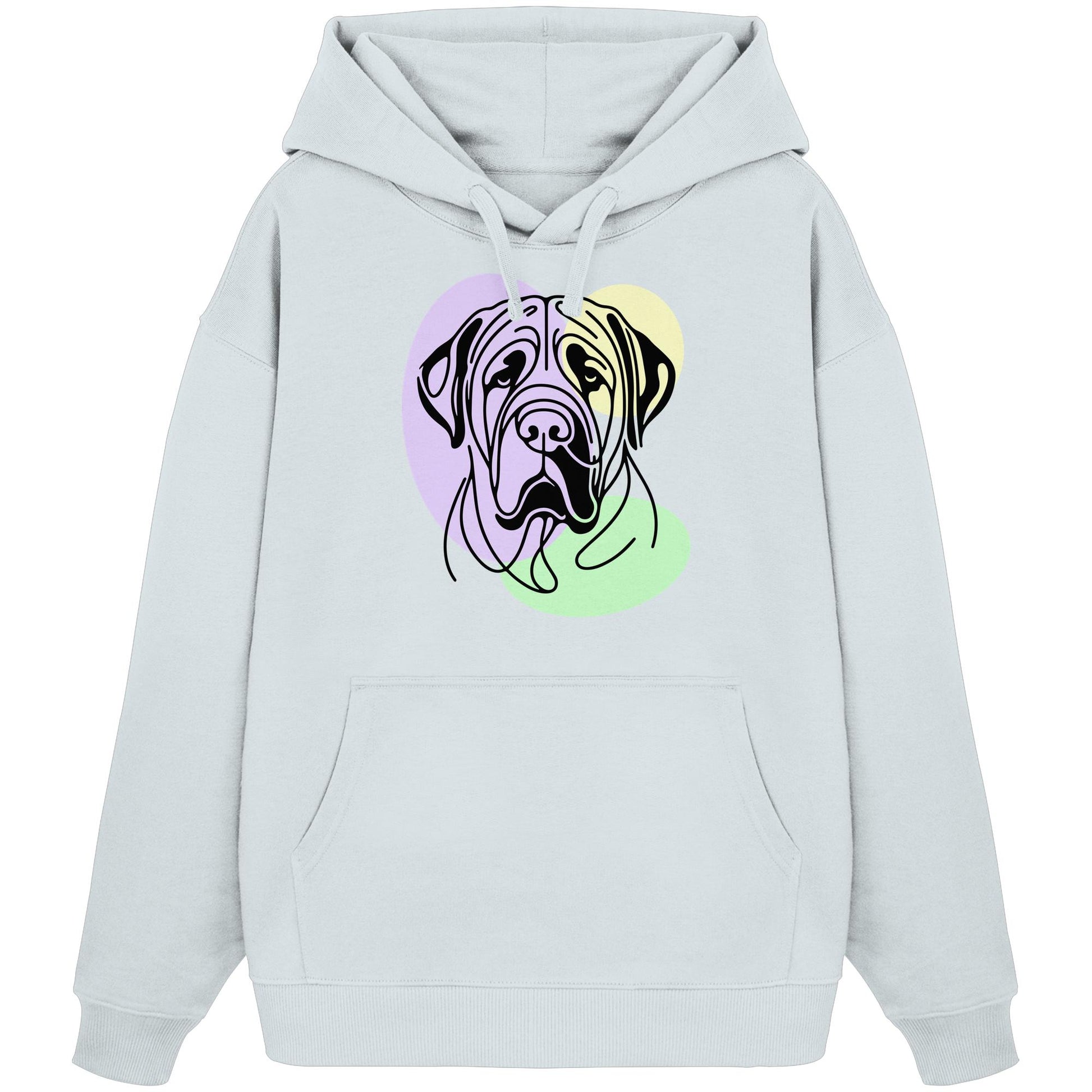 Line Art - Süßer Bullmastiff - Organic Oversize Hoodie