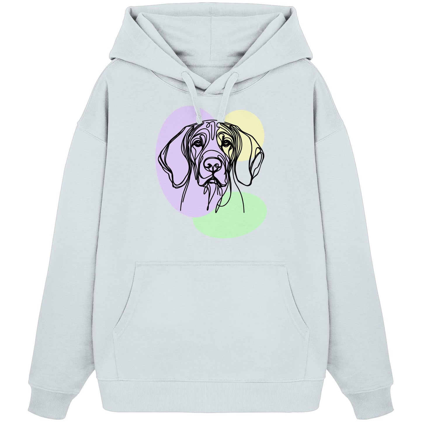 Line Art - Süßer Bayerischer Gebirgsschweißhund - Organic Oversize Hoodie