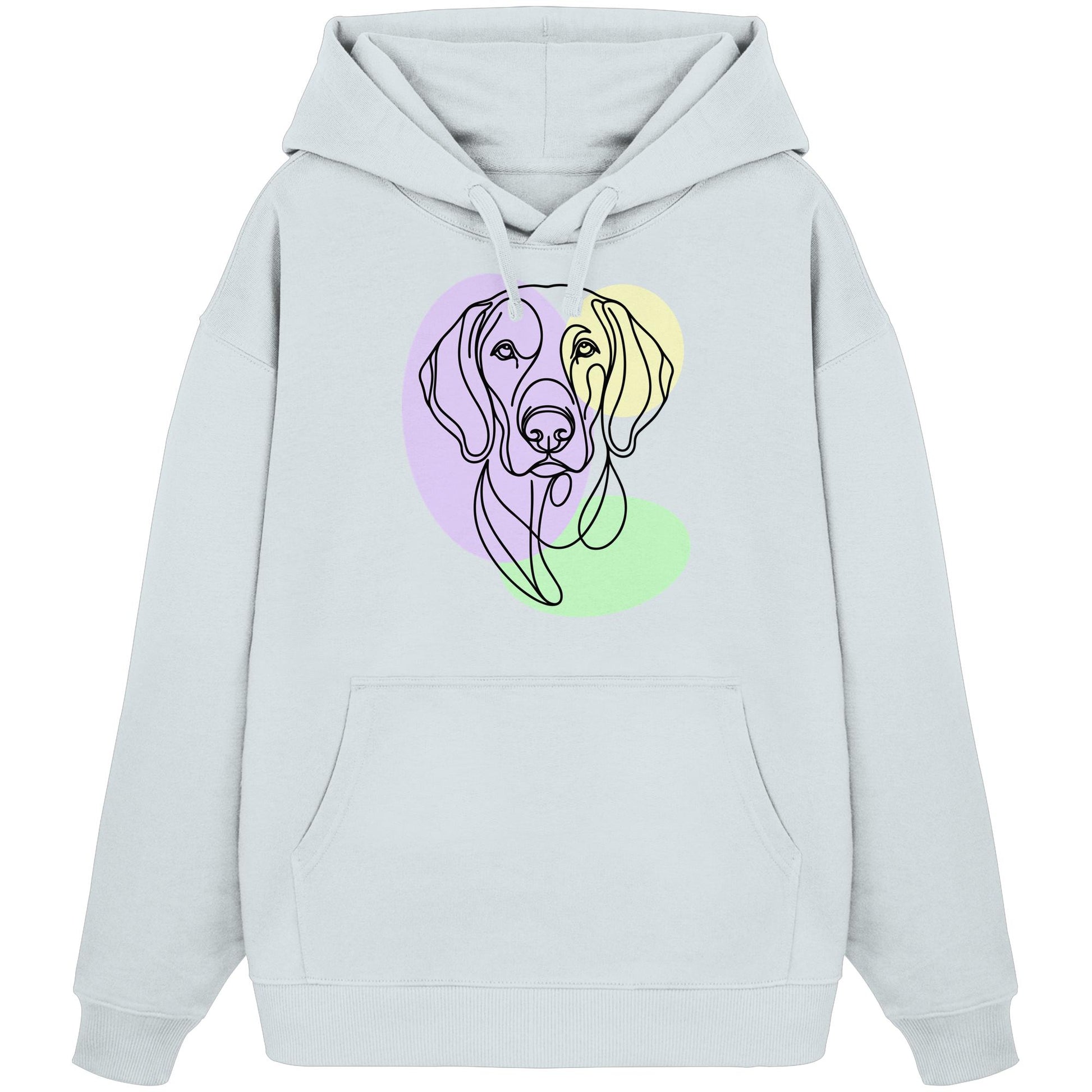 Line Art - Süßer Weimaraner - Organic Oversize Hoodie