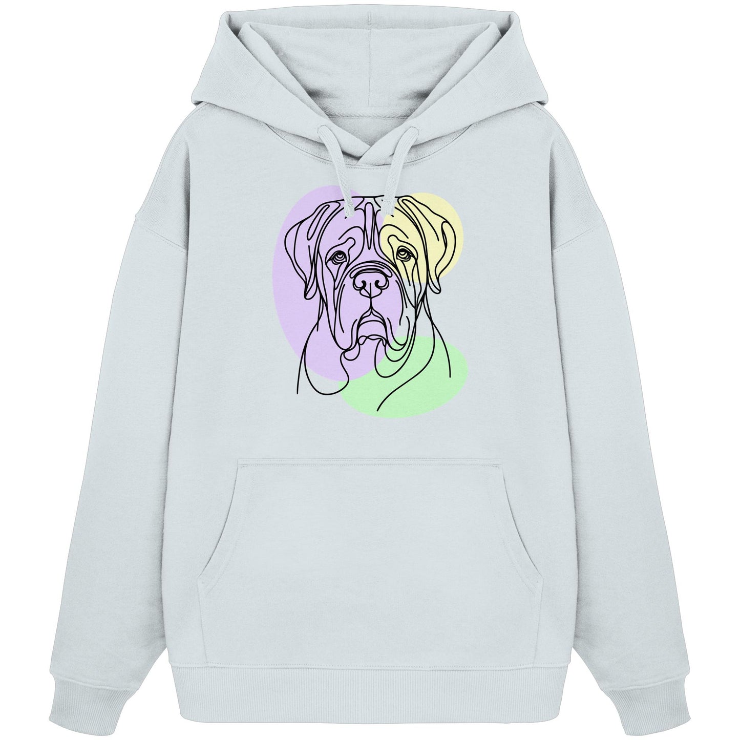 Line Art - Süße Bordeauxdogge - Organic Oversize Hoodie