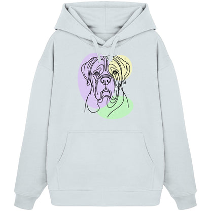 Line Art - Süße Bordeauxdogge - Organic Oversize Hoodie