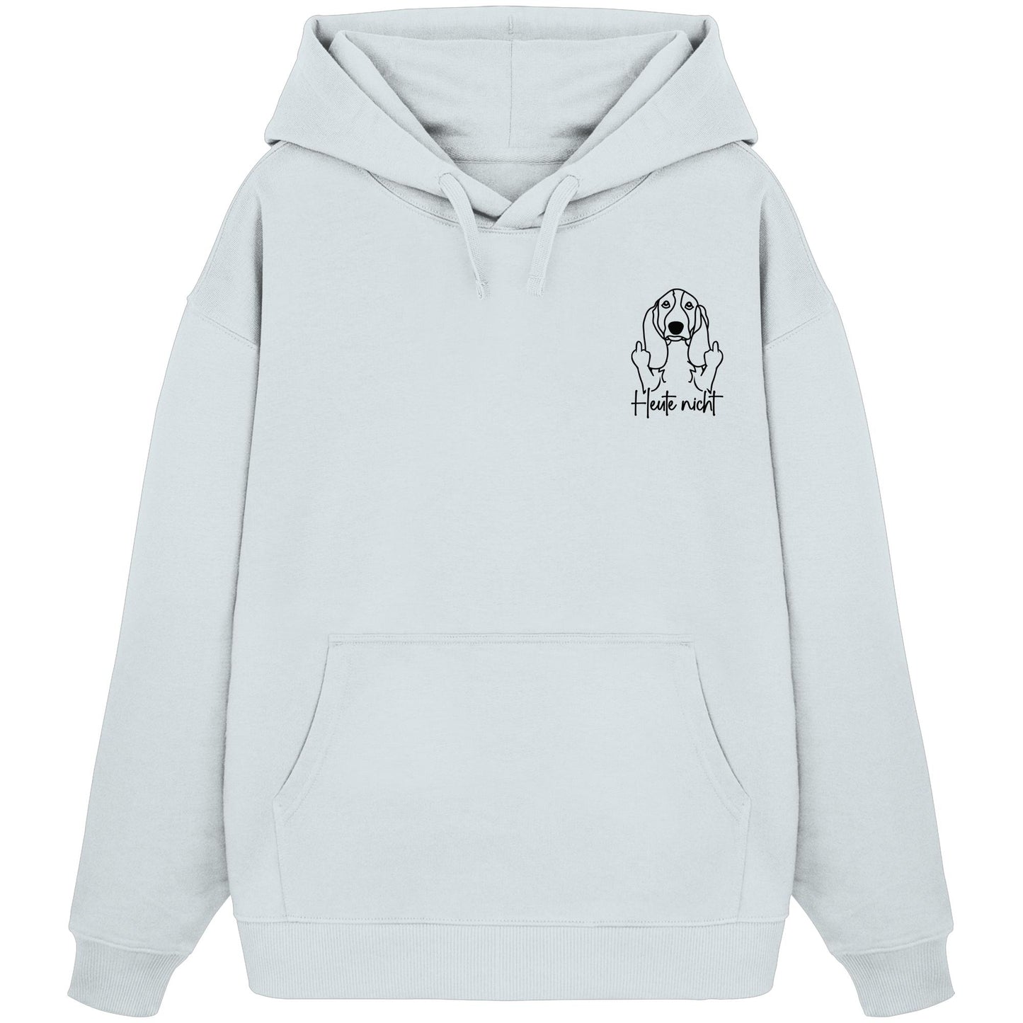 Heute nicht - Basset Hound - Organic Oversize Hoodie