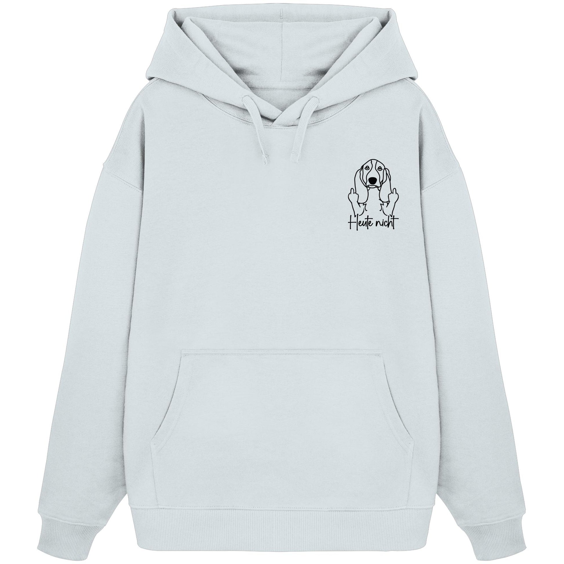 Heute nicht - Basset Hound - Organic Oversize Hoodie