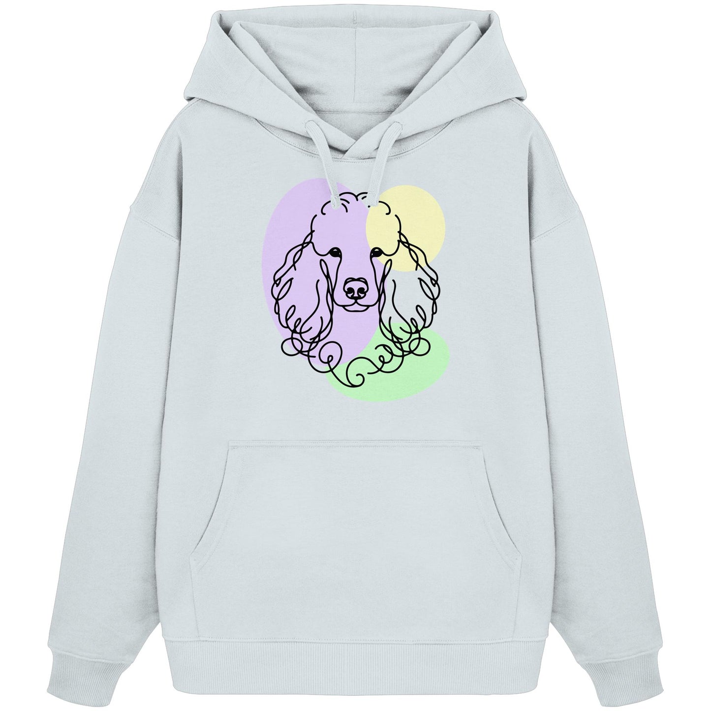 Line Art - Süßer Pudel - Organic Oversize Hoodie
