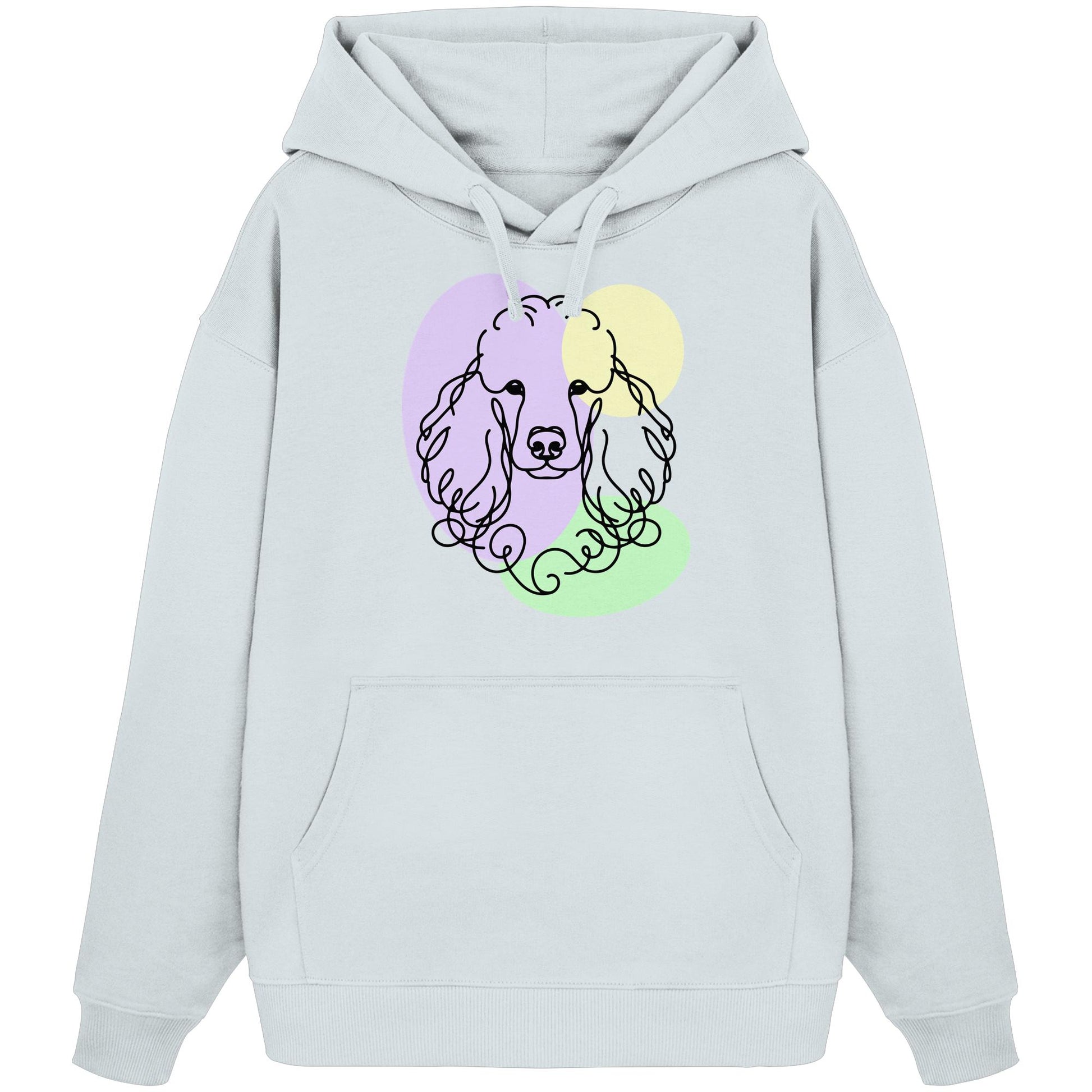 Line Art - Süßer Pudel - Organic Oversize Hoodie