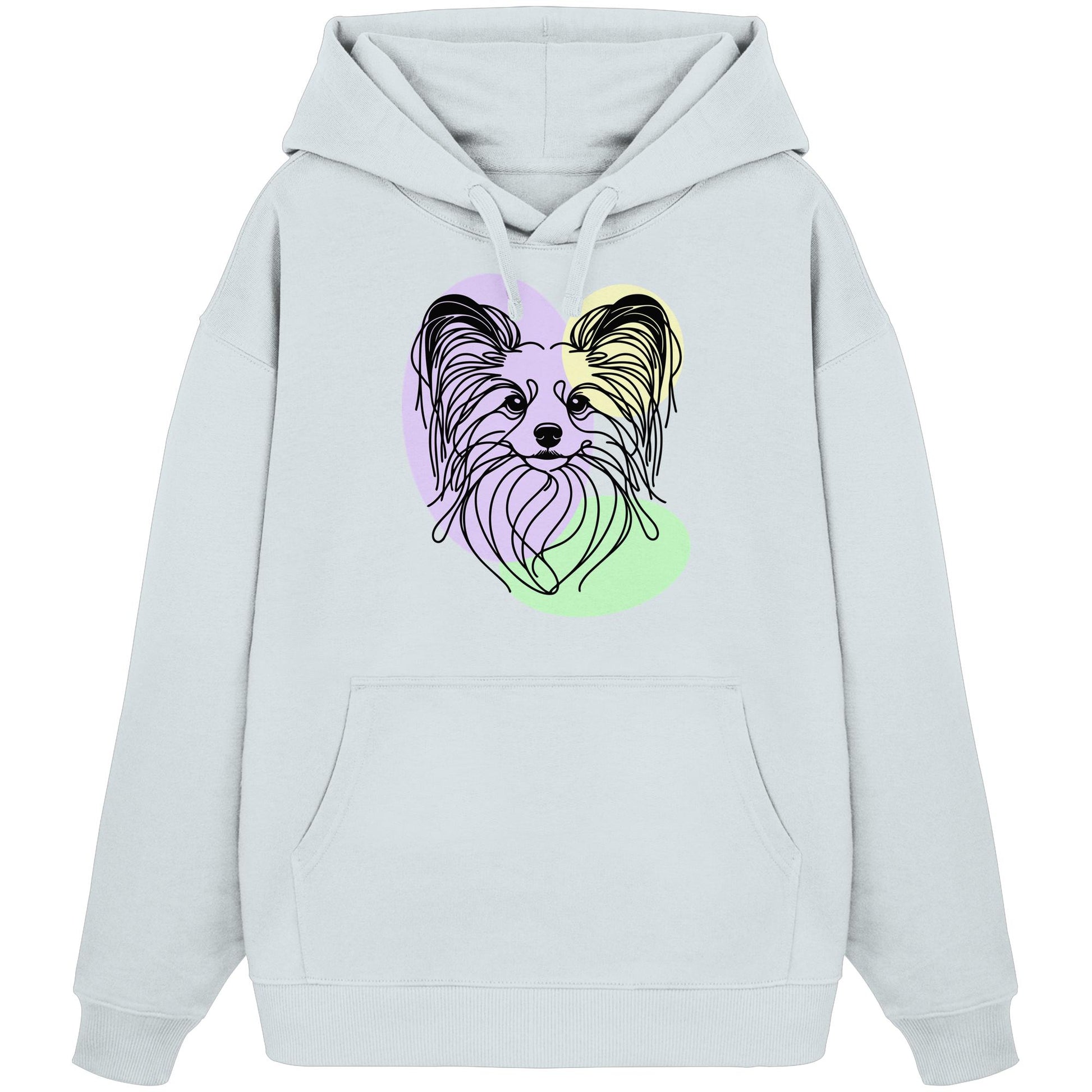 Line Art - Süßer Papillon - Organic Oversize Hoodie