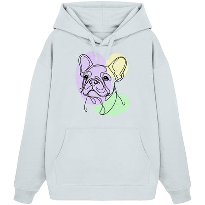 Line Art - Süße Französische Bulldogge - Organic Oversize Hoodie
