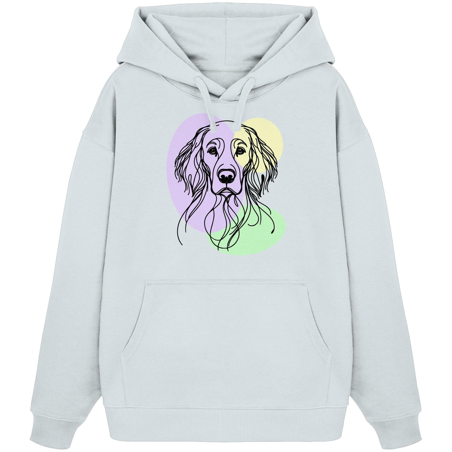 Line Art - Süßer English Setter - Organic Oversize Hoodie