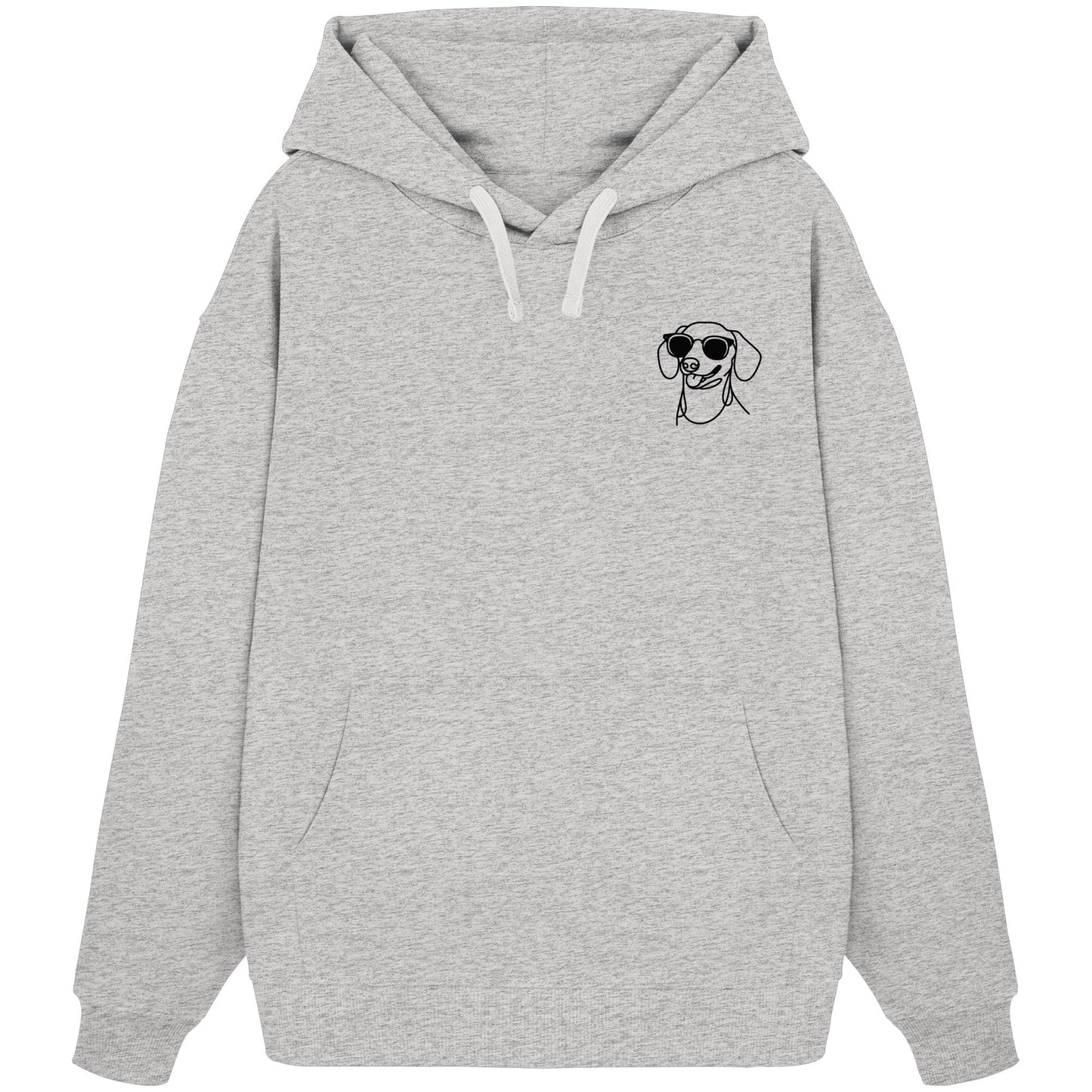Line Art - Cooler Dackel (Kurzhaar) - Organic Oversize Hoodie