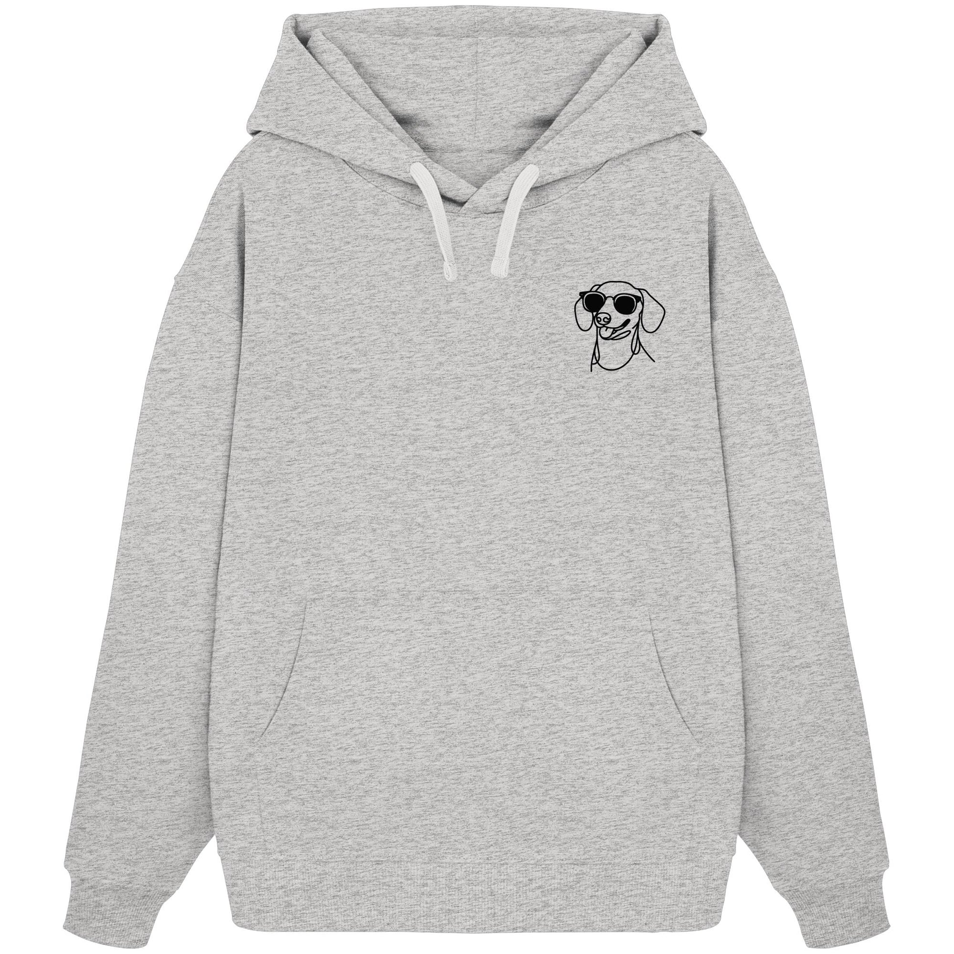 Line Art - Cooler Dackel (Kurzhaar) - Organic Oversize Hoodie