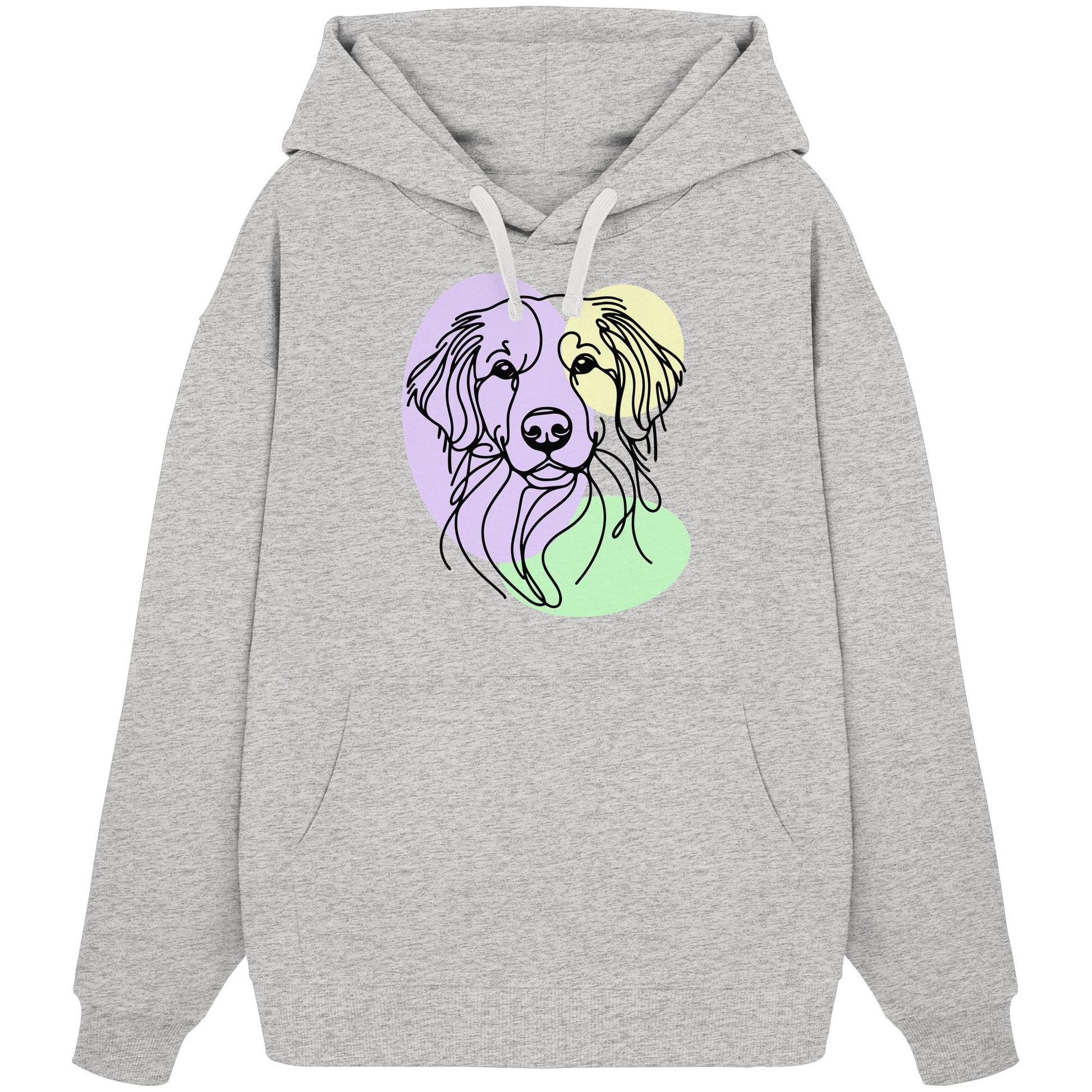 Line Art - Süßer Kooikerhondje - Organic Oversize Hoodie