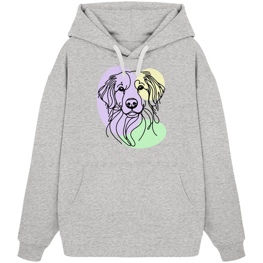 Line Art - Süßer Kooikerhondje - Organic Oversize Hoodie