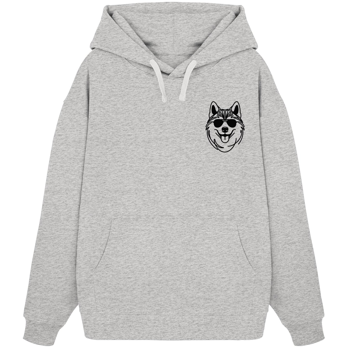 Line Art - Cooler Husky - Organic Oversize Hoodie