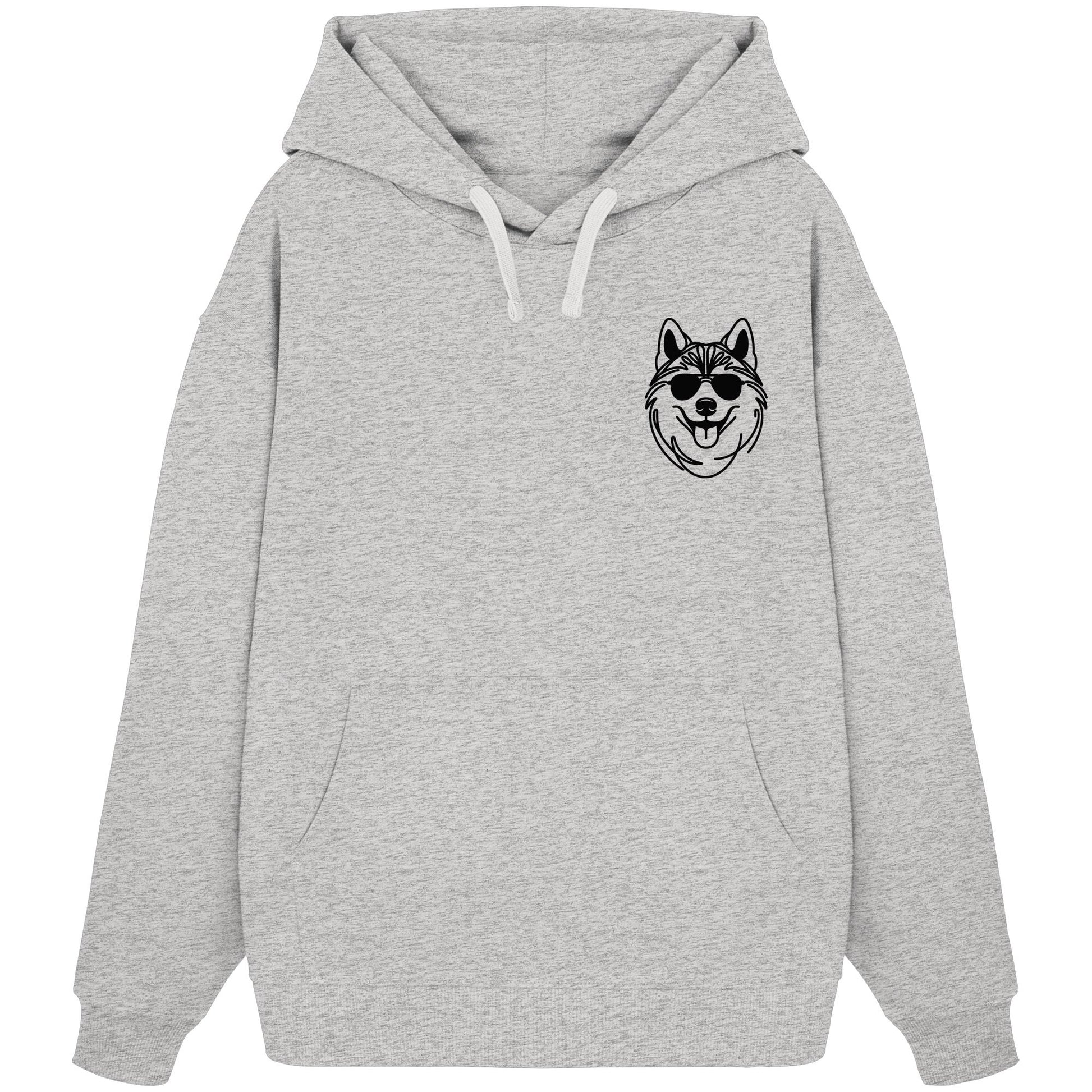 Line Art - Cooler Husky - Organic Oversize Hoodie
