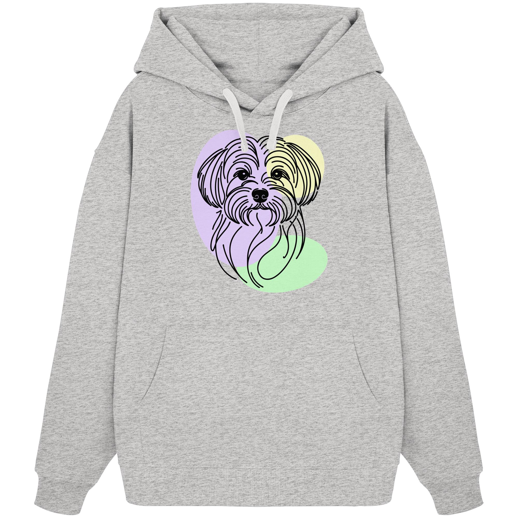 Line Art - Süßer Malteser - Organic Oversize Hoodie