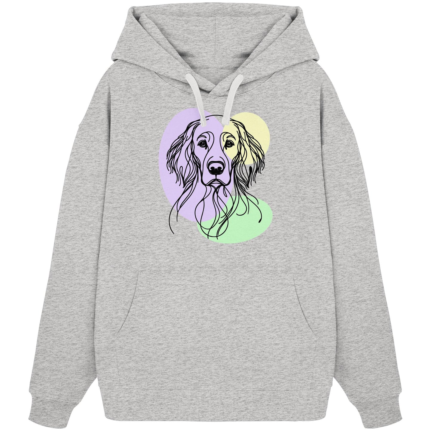 Line Art - Süßer English Setter - Organic Oversize Hoodie