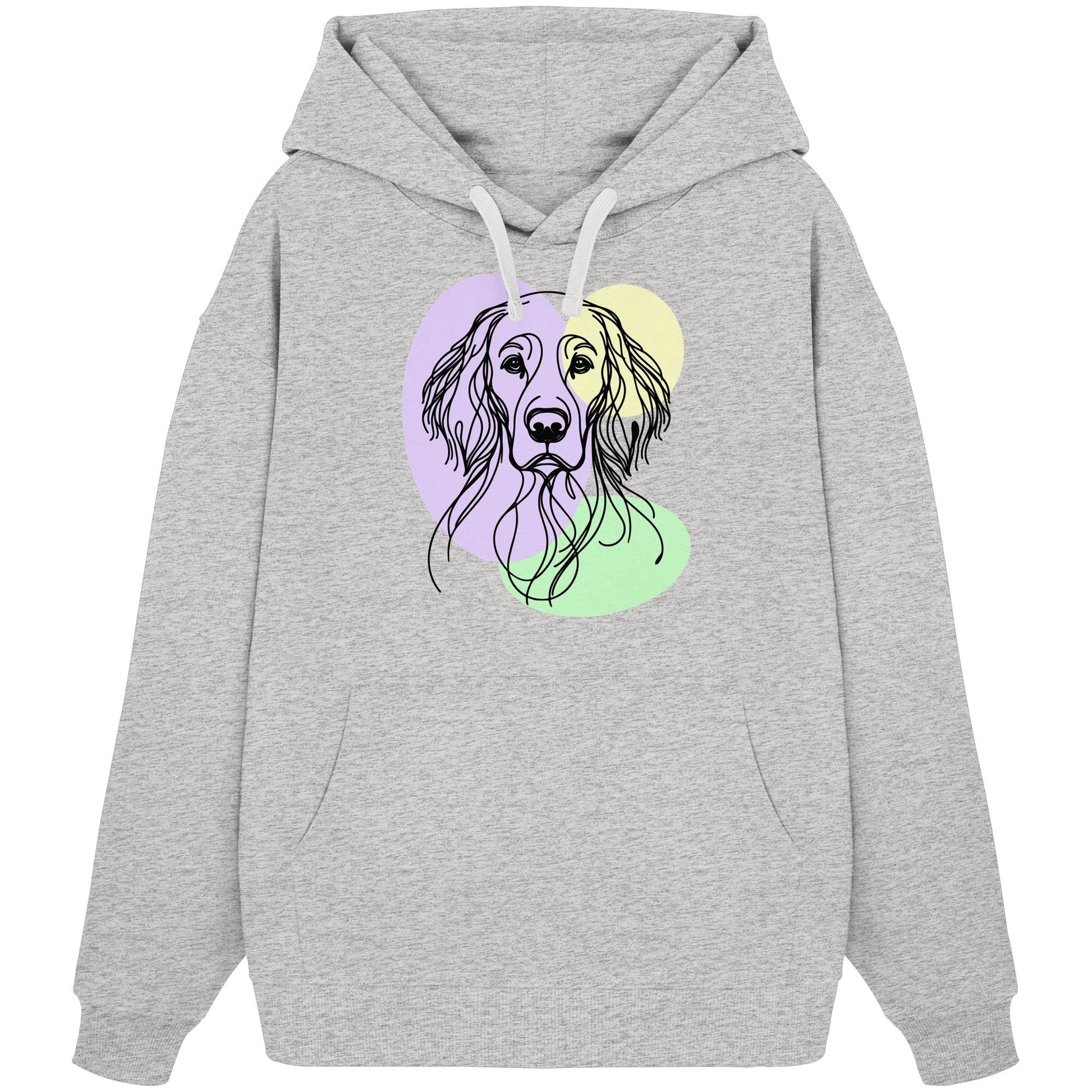 Line Art - Süßer English Setter - Organic Oversize Hoodie