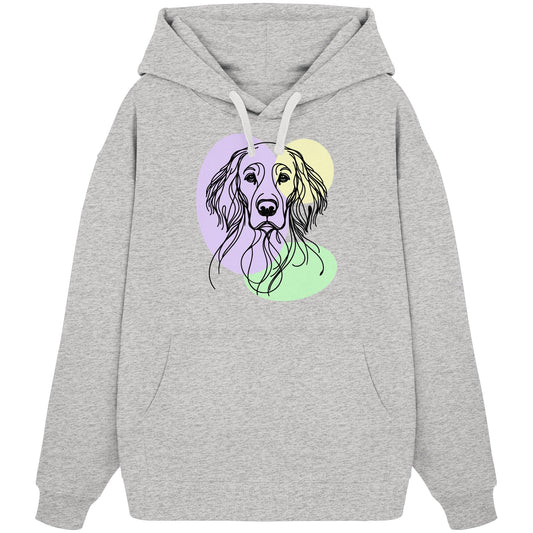 Line Art - Süßer English Setter - Organic Oversize Hoodie