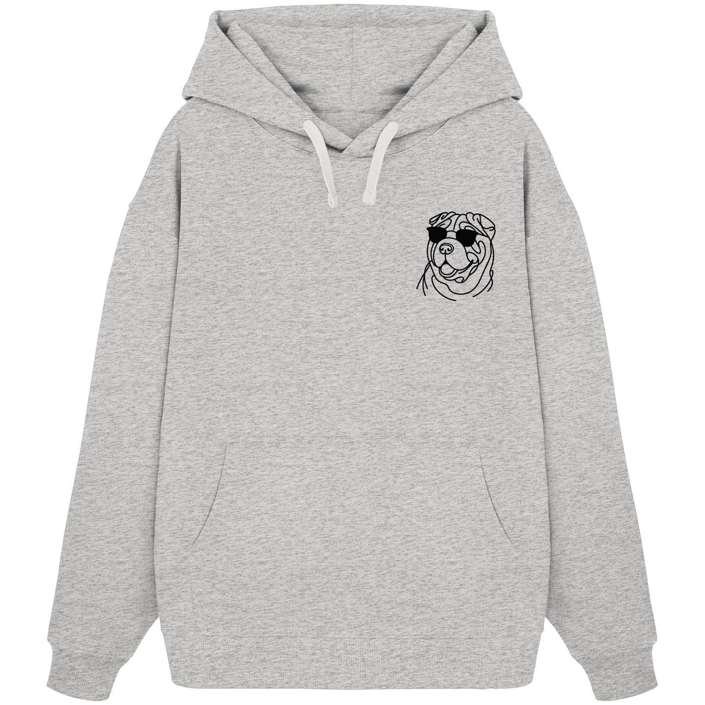 Line Art - Cooler Shar-Pei - Organic Oversize Hoodie