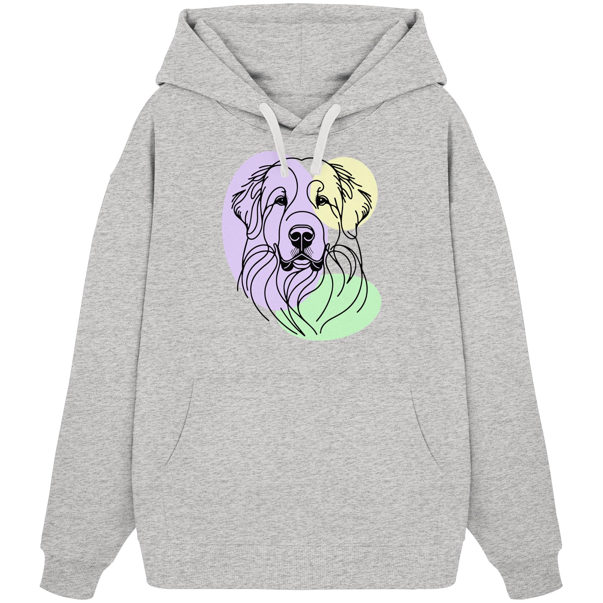 Line Art - Süßer Pyrenäenberghund - Organic Oversize Hoodie