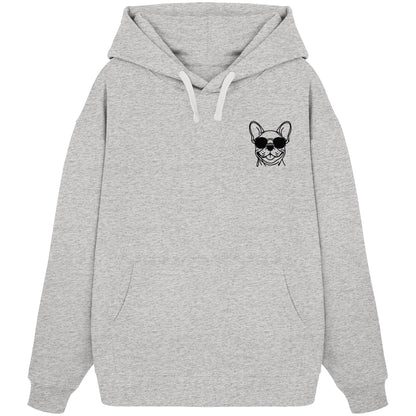 Line Art - Coole Französische Bulldogge - Organic Oversize Hoodie
