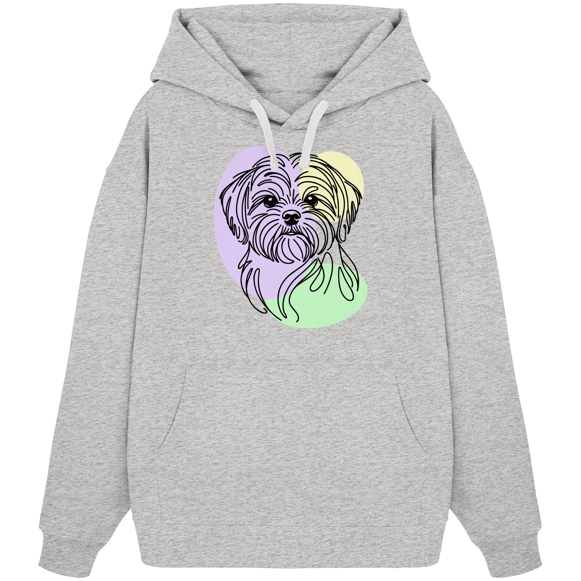 Line Art - Süßer Shih Tzu - Organic Oversize Hoodie