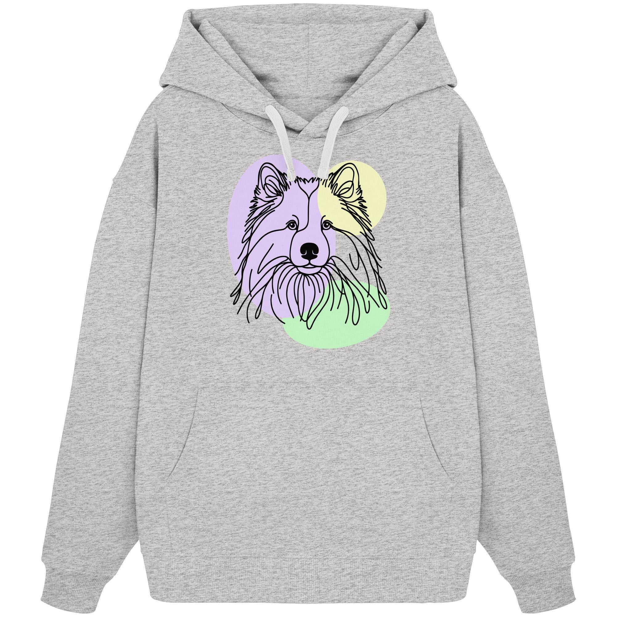 Line Art - Süßer Eurasier - Organic Oversize Hoodie