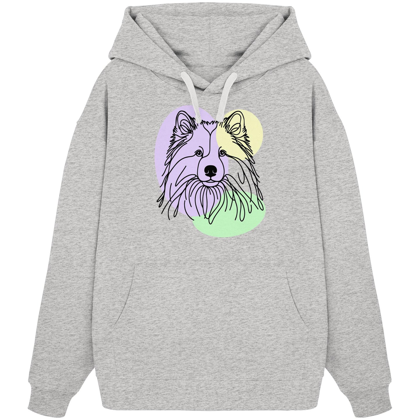 Line Art - Süßer Eurasier - Organic Oversize Hoodie
