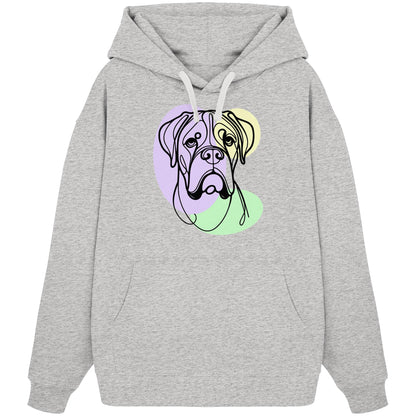 Line Art - Süßer Boxer - Organic Oversize Hoodie