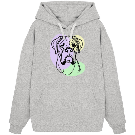 Line Art - Süßer Boxer - Organic Oversize Hoodie